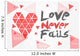 Love Never Fails White Wall Decal