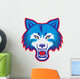 angry wolf head mascot Wall Decal