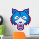 angry wolf head mascot Wall Decal