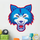 angry wolf head mascot Wall Decal