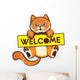 Baby Cat Hold a Welcome Sign 