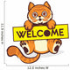 Baby Cat Hold a Welcome Sign 