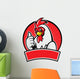 chicken mascot with thumb up Wall Decal