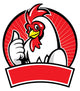 chicken mascot with thumb up Wall Decal