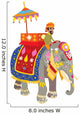 Decorated Elephant Indian Festival Wall Decal