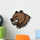Angry bear head mascot Wall Decal