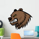 Angry bear head mascot Wall Decal