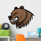 Angry bear head mascot Wall Decal