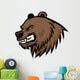 Angry bear head mascot Wall Decal