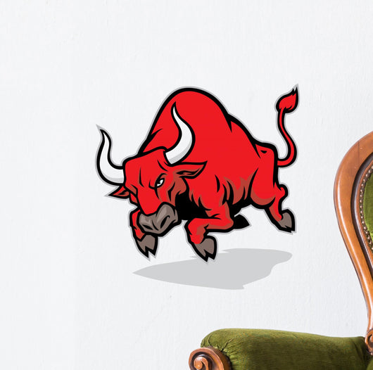 angry bull attack Wall Decal
