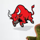 angry bull attack Wall Decal
