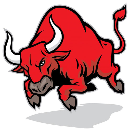 angry bull attack Wall Decal