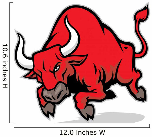 angry bull attack Wall Decal