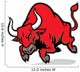 angry bull attack Wall Decal