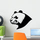 angry panda head mascot Wall Decal