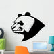 angry panda head mascot Wall Decal