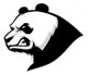 angry panda head mascot Wall Decal