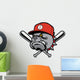 bulldog as a baseball mascot Wall Decal