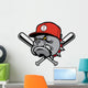 bulldog as a baseball mascot Wall Decal