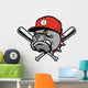 bulldog as a baseball mascot Wall Decal
