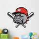 bulldog as a baseball mascot Wall Decal