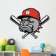bulldog as a baseball mascot Wall Decal