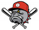 bulldog as a baseball mascot Wall Decal