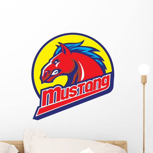 Mustang Head Mascot Wall Decal