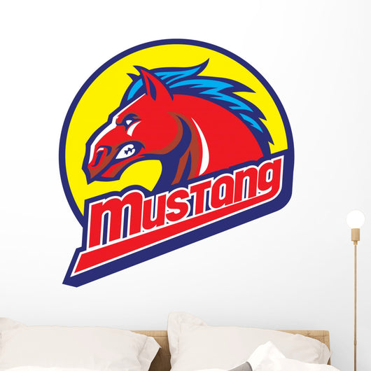 Mustang Head Mascot Wall Decal