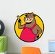 smiling cow wearing apron Wall Decal