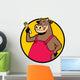 smiling cow wearing apron Wall Decal