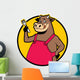 smiling cow wearing apron Wall Decal