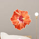 Orange hibiscus simple corrugated Wall Decal