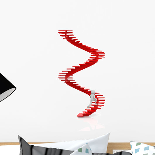 Walking on career ladder Wall Decal