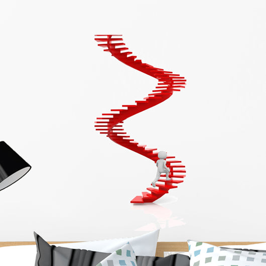 Walking on career ladder Wall Decal