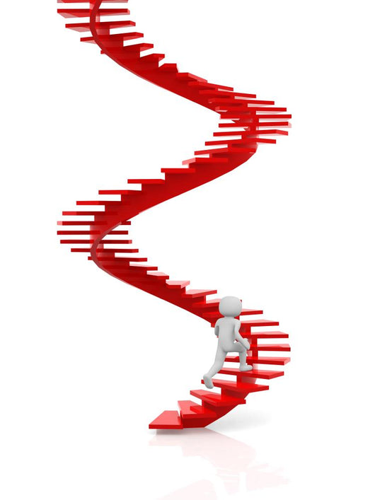 Walking on career ladder Wall Decal