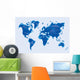 blue map of the world in origami style 
