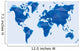 blue map of the world in origami style 