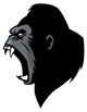 angry gorilla head Wall Decal