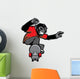 chimpanze ride a skateboard Wall Decal