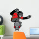 chimpanze ride a skateboard Wall Decal