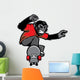 chimpanze ride a skateboard Wall Decal