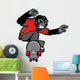 chimpanze ride a skateboard Wall Decal