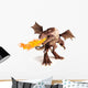 Fire Breathing Dragon on a White Background 