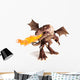 Fire Breathing Dragon on a White Background 