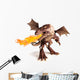 Fire Breathing Dragon on a White Background 