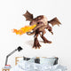 Fire Breathing Dragon on a White Background 