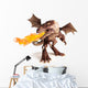 Fire Breathing Dragon on a White Background 