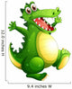 A Playful Green Crocodile 