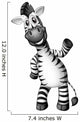 A smiling zebra standing 